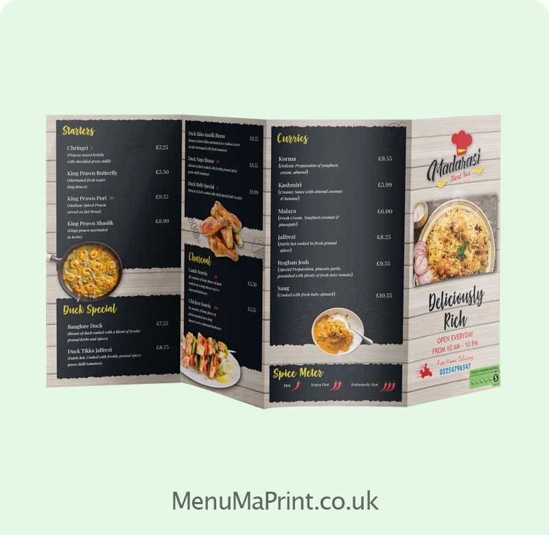 A4+ Menu Printing